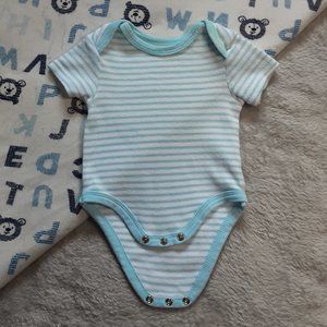 ❄️ 0-3m | René Rofé | Striped Bodysuit/Onesie
